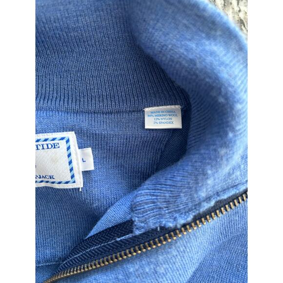 Southern Tide The Skipjack Men's Size Large Pullover Sweater Blue 1/4 Zip - Picture 5 of 7